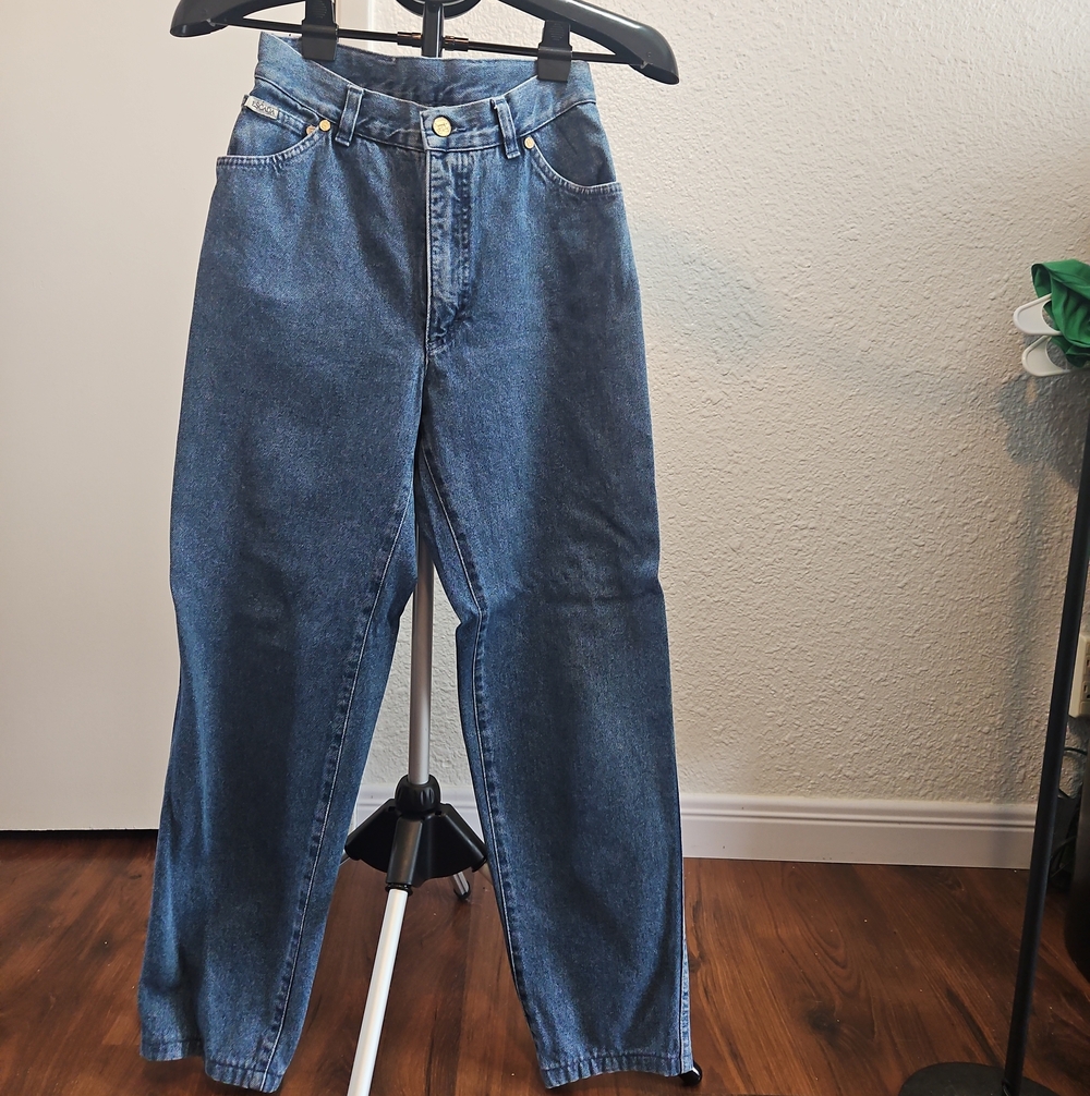 Escada Relaxed Straight-Leg Dark Blue Jeans